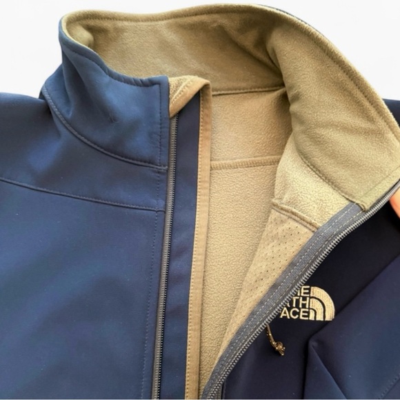 The North Face Apex Bionic Fleece Lined Jacket Navy Blue Warm Men’s Size Small - Picture 3 of 13